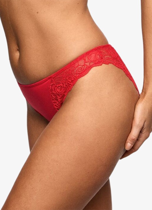 Marie Jo Cyrile slip met kant - detail 2 rood