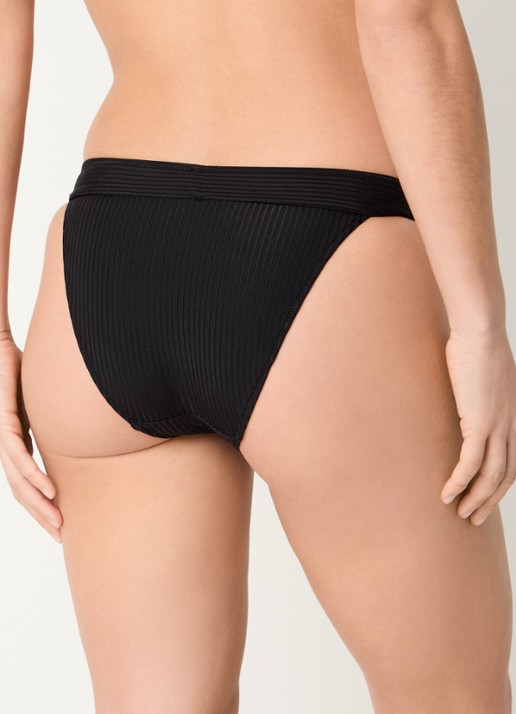 Marie Jo Emly bikinislip met ribstructuur - achterkant zwart