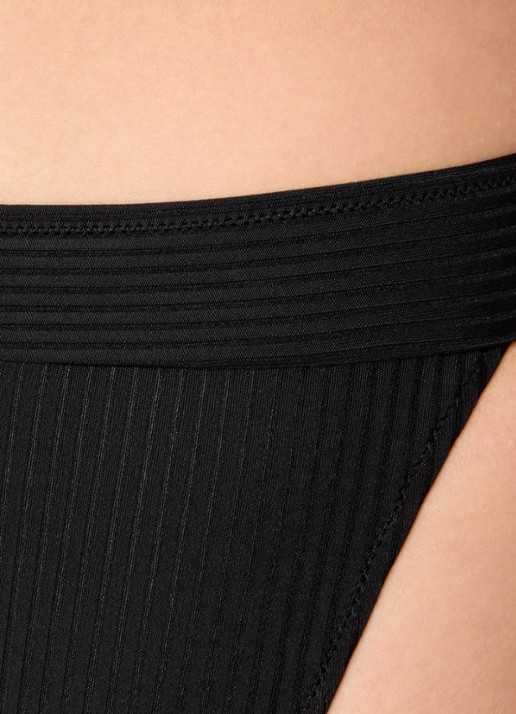 Marie Jo Emly bikinislip met ribstructuur - detail 5 zwart