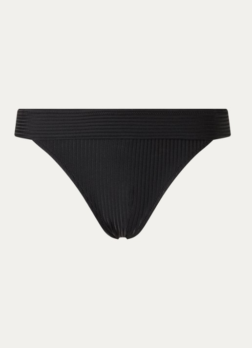 Marie Jo Emly bikinislip met ribstructuur - voorkant 2 zwart