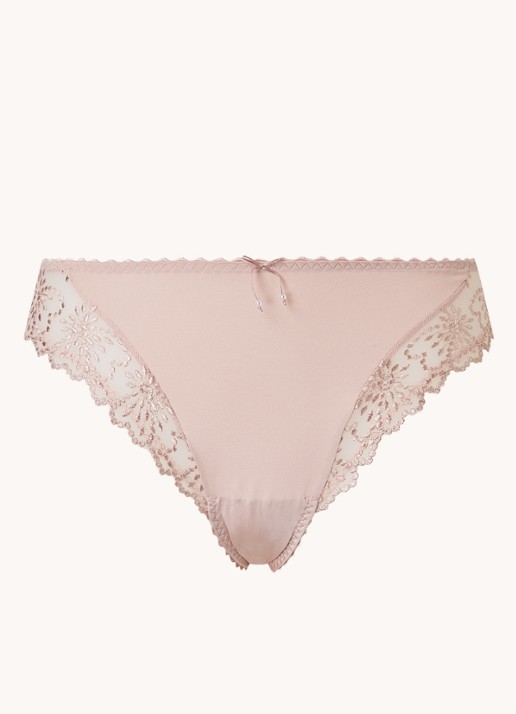 Marie Jo Jane slip met borduring - voorkant oudroze
