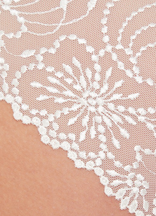 Marie Jo Jane slip met mesh en borduring - detail 5 wit
