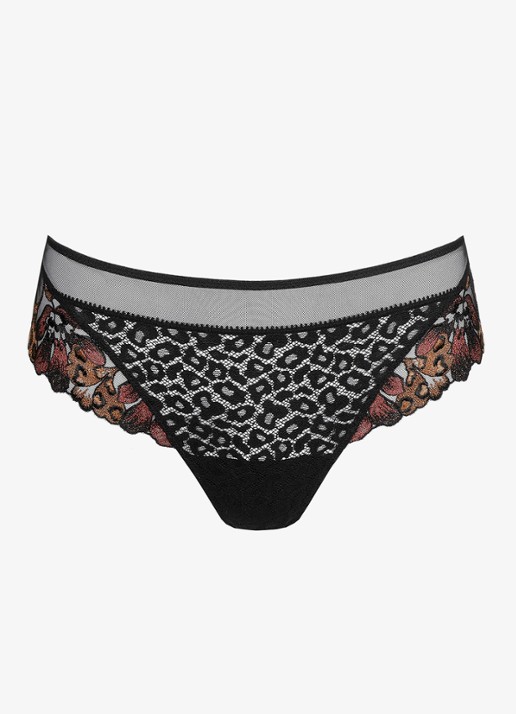Marie Jo Juliane string met kant - voorkant zwart