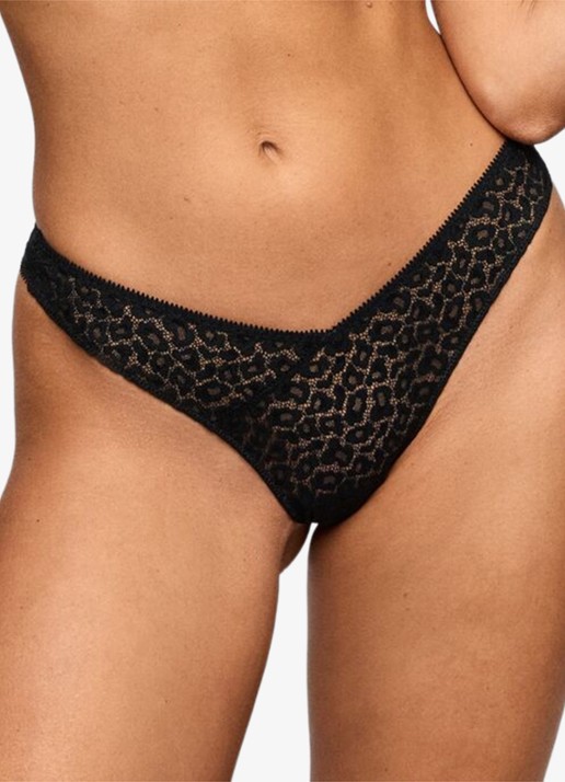 Marie Jo Juliane string met panterprint - detail zwart