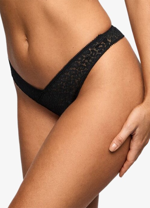 Marie Jo Juliane string met panterprint - detail 2 zwart