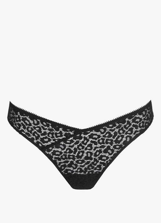 Marie Jo Juliane string met panterprint - voorkant 4 zwart