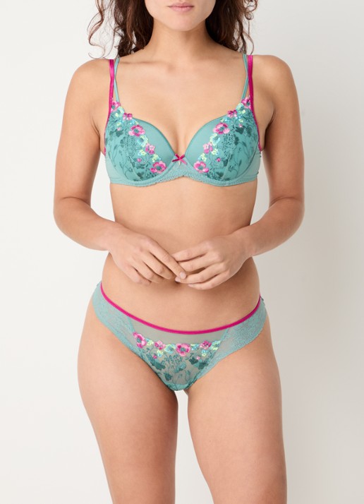 Marie Jo Lizelot tanga van kant - voorkant 4 zeegroen