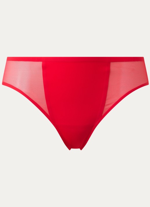 Marie Jo Louie naadloze slip met mesh - voorkant 2 rood