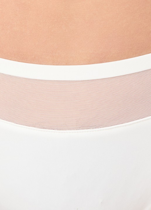 Marie Jo Louie naadloze tanga met mesh - detail 2 gebroken wit
