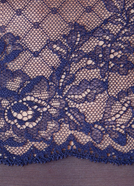 Marie Jo Musea body van mesh met kant - detail 5 donkerblauw