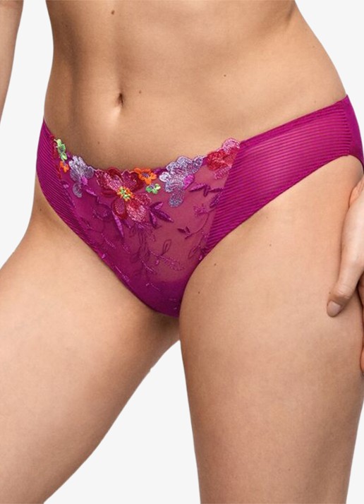 Marie Jo Odilly slip met mesh en kant - detail 4 paars