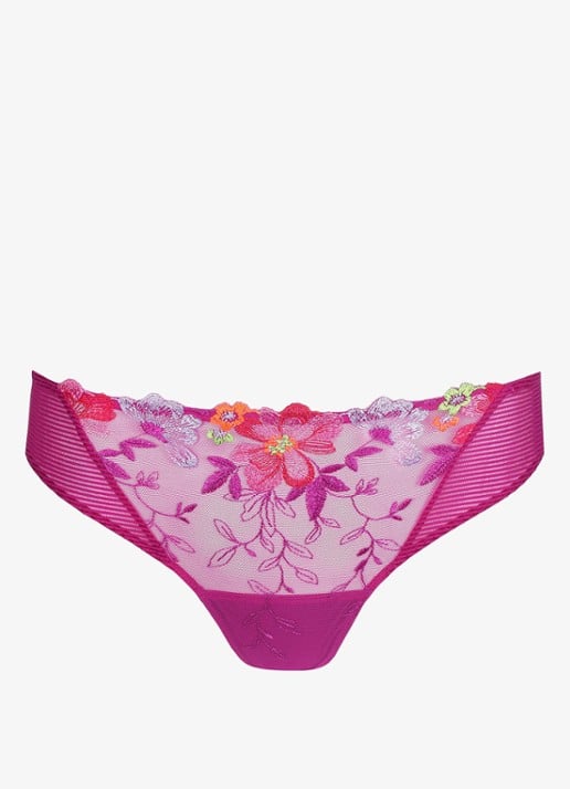 Marie Jo Odilly slip met mesh en kant - voorkant paars