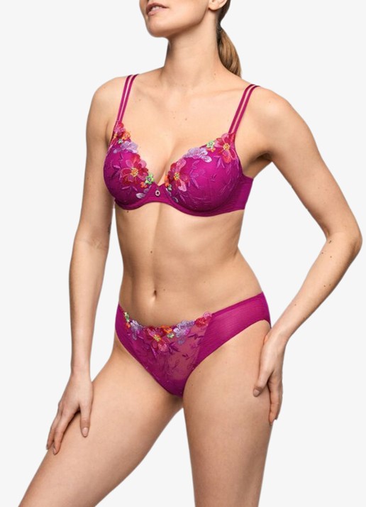 Marie Jo Odilly slip met mesh en kant - voorkant 2 paars