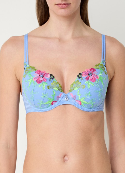 Marie Jo Odilly voorgevormde beugel bh met mesh - detail blauw