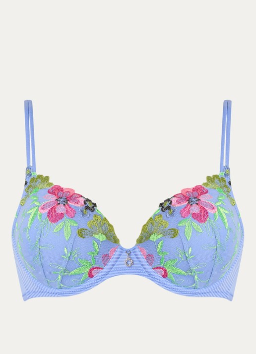 Marie Jo Odilly voorgevormde beugel bh met mesh - voorkant 3 blauw