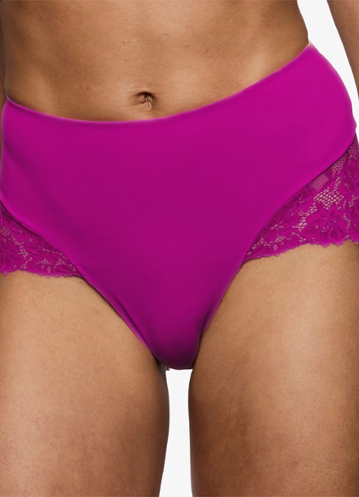 Marie Jo Soft Studio high waisted slip met kant - detail 2 oudroze