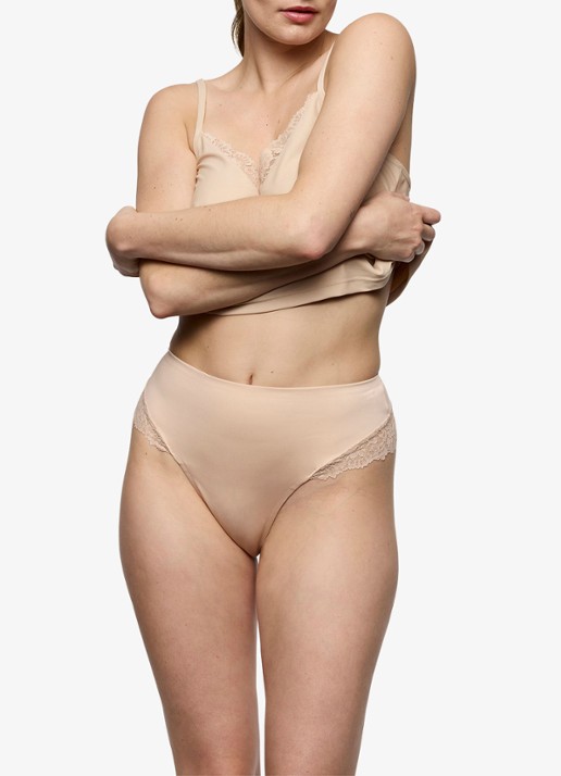 Marie Jo Soft Studio shorty met kant - voorkant 5 beige