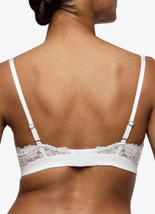 Marie Jo Soft Studio voorgevormde bralette met overlay van kant - achterkant wit