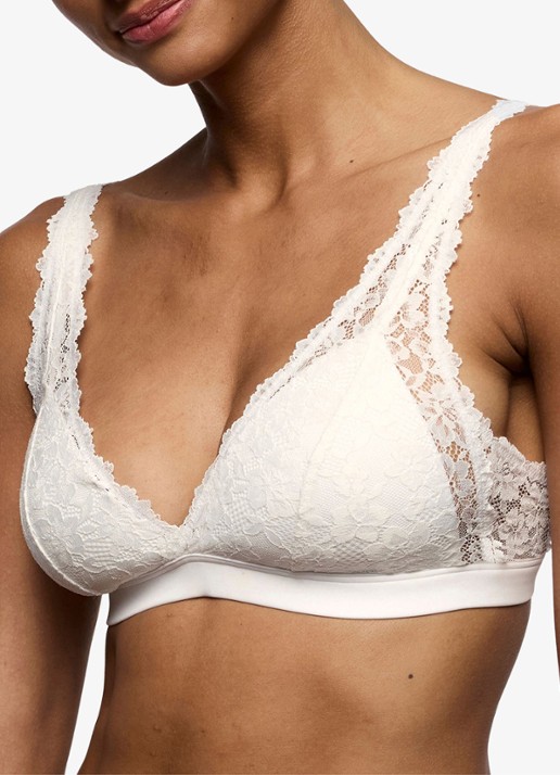 Marie Jo Soft Studio voorgevormde bralette met overlay van kant - detail 5 wit