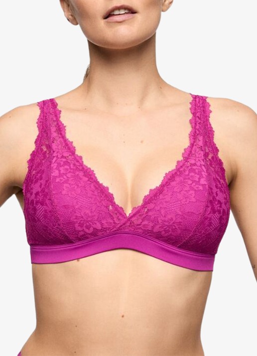Marie Jo Soft Studio voorgevormde bralette met overlay van kant - detail roze