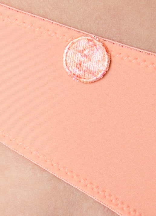 Marie Jo Tom string met borduring - detail 2 abrikoos