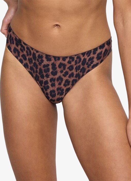 Marie Jo Tom string met borduring - detail 2 bruin