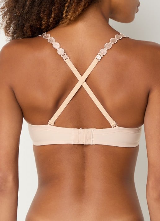 Marie Jo Tom voorgevormde beugel bh met borduring - detail 2 beige