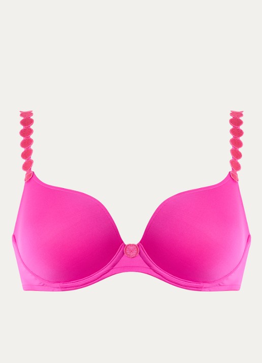 Marie Jo Tom voorgevormde beugel bh met borduring - voorkant 2 fuchsia