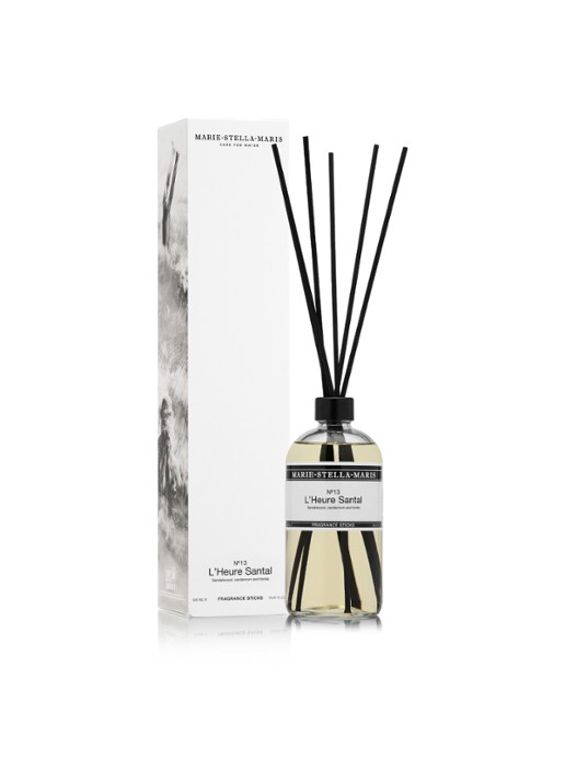 Marie-Stella-Maris L'Heure Santal geurstokjes 500 ml - detail transparant