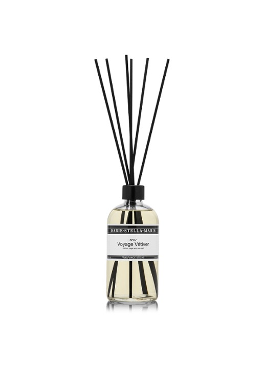 Marie-Stella-Maris No.07 Voyage Vétiver geurstokjes 250 ml - voorkant wit