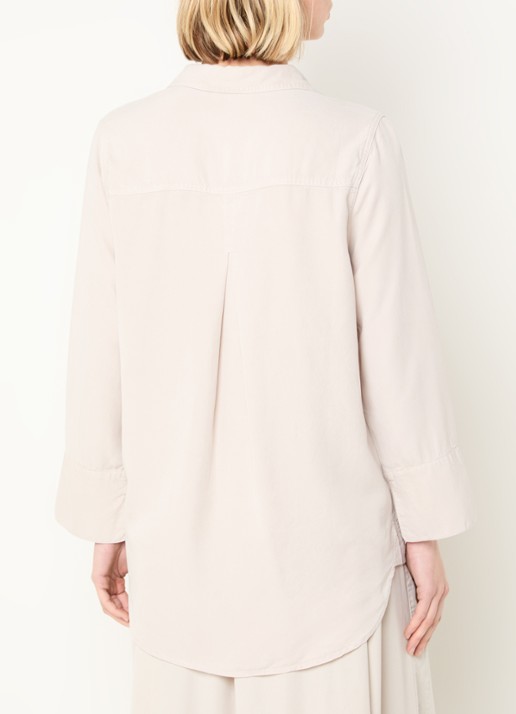 Marley blouse met kraag - achterkant 4 lichtgrijs