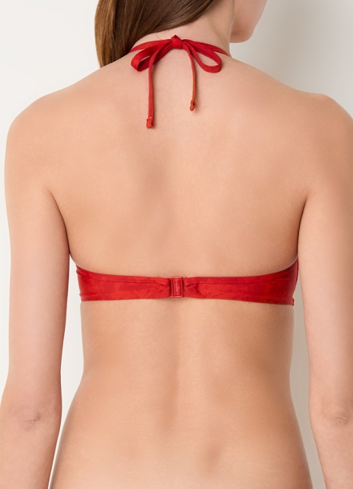 Marlies Dekkers Acapulca voorgevormde bikinitop met print - achterkant rood