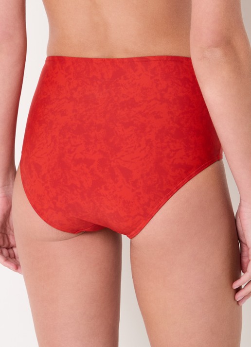 Marlies Dekkers Acapulco high waisted bikinislip met print - achterkant rood