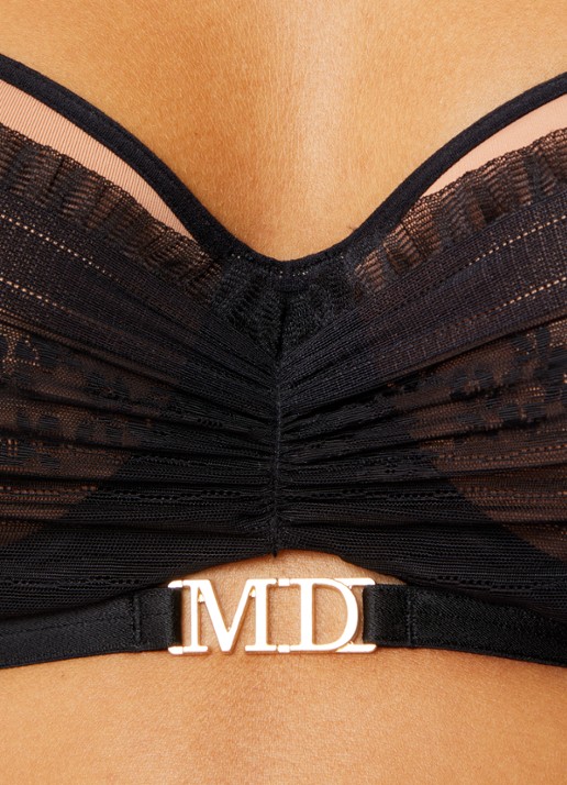 Marlies Dekkers Balconette bh met overlay van mesh - detail 2 zwart
