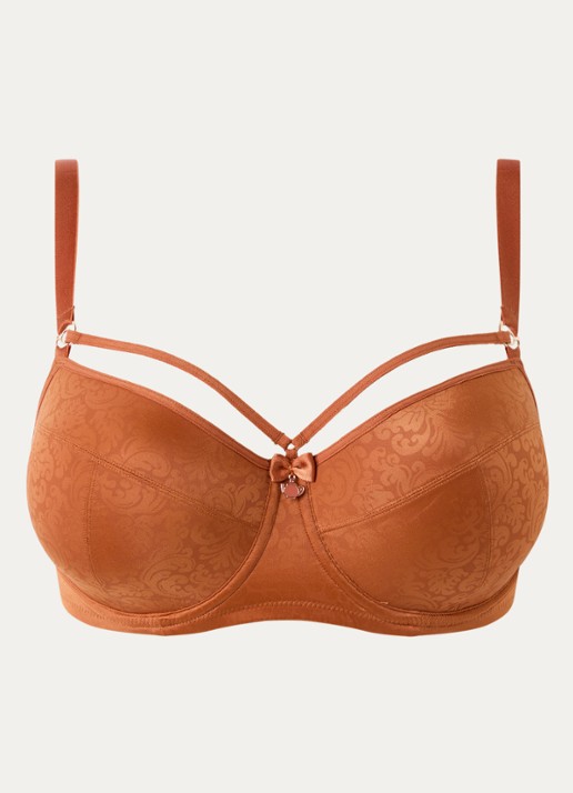 Marlies Dekkers Balconette bh met print - voorkant 3 cognac
