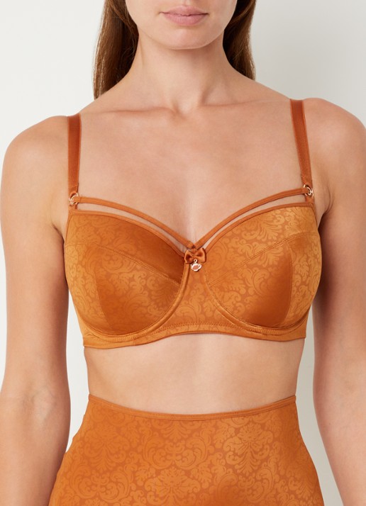 Marlies Dekkers Balconette bh met print - voorkant 4 cognac