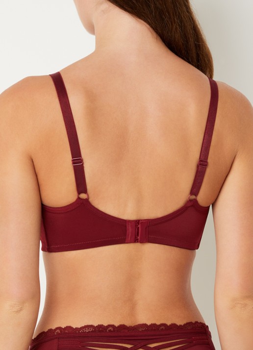 Marlies Dekkers Beugel bh met kant - achterkant 5 bordeauxrood
