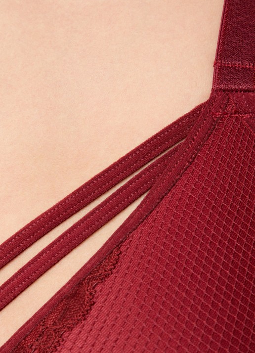 Marlies Dekkers Beugel bh met kant - detail 2 bordeauxrood