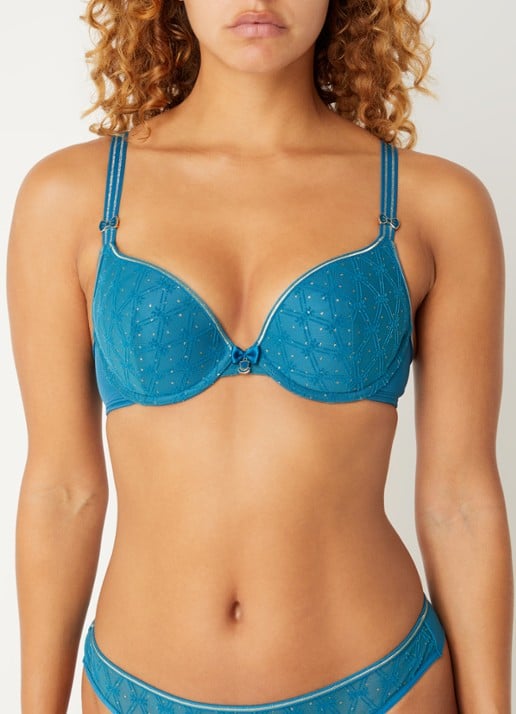 Marlies Dekkers Blue Angel push-up bh van mesh met borduring