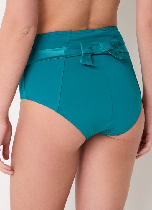 Marlies Dekkers Cache Coeur high waisted bikinislip - achterkant zeegroen