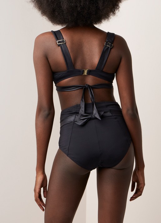 Marlies Dekkers Cache Coeur push-up bikinitop met beugelondersteuning - achterkant zwart