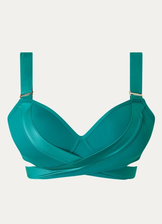Marlies Dekkers Cache Coeur push-up bikinitop met beugelondersteuning - voorkant 4 zeegroen