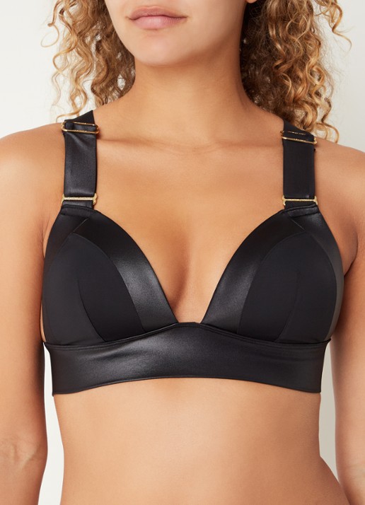 Marlies Dekkers Cache Coeur voorgevormde bralette bikinitop - detail 8 zwart