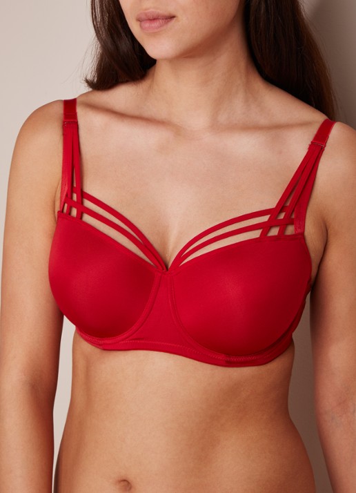 Marlies Dekkers Dame de Paris balconette bh D+ - detail steenrood