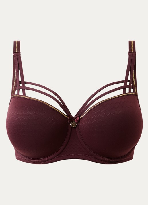 Marlies Dekkers Dame De Paris balconette bh - voorkant 2 aubergine
