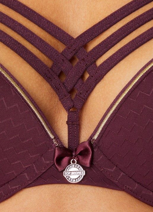 Marlies Dekkers Dame De Paris push-up bh - detail 5 bordeauxrood