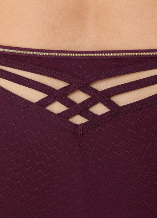 Marlies Dekkers Dame De Paris slip - detail 5 aubergine