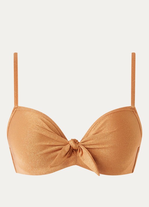 Marlies Dekkers Dorada push-up bikinitop met lurex en strikdetail