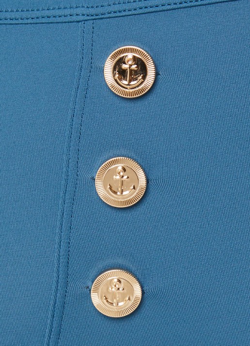 Marlies Dekkers High waisted hipster bikinislip met knoopdetail  - detail 5 petrol