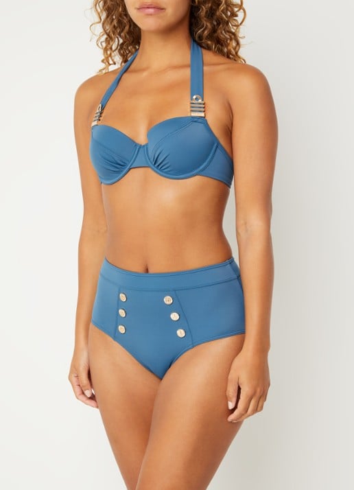 Marlies Dekkers High waisted hipster bikinislip met knoopdetail